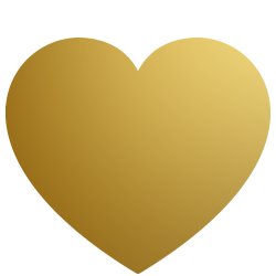 Karton Hjerter Guld &amp; Slv  Sm 50 stk