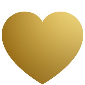 Karton Hjerter Guld & Slv  Sm 50 stk