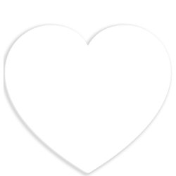 Karton Hjerter Mellem 50 stk - Flere Farver