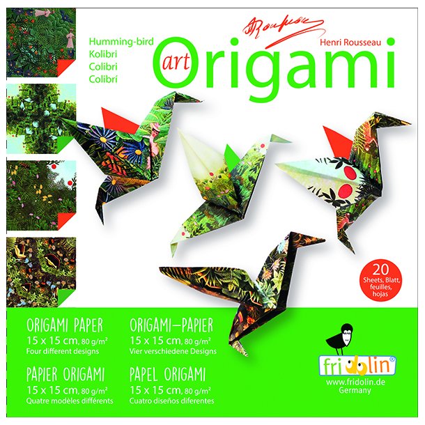 Origami - Foldepapir Art Henrik Rousseau Kolibri 15 x 15 cm 80g - Svrhedsgrad Normal