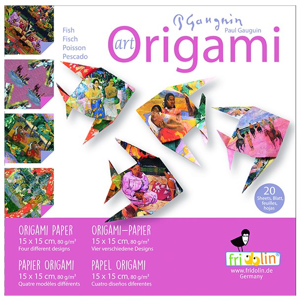 Origami - Foldepapir Art Paul Gauguin Fisk 15 x 15 cm 80g - Svrhedsgrad Normal