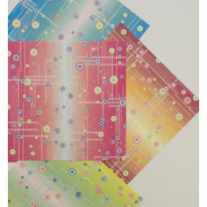 Origami - Foldepapir 15x15cm Petal Chiyogami 24 ark - 4 farver 