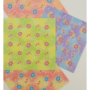 Origami - Foldepapir 15x15cm Hana Tosidet 32 ark - 4 farver 