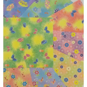 Origami - Foldepapir 15x15cm Dream Patterns 24 ark - 8x3 farver 
