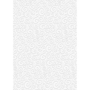 Prget - Embossed Karton Milano Mnster Hvid A4/ 220g/ 5 Ark