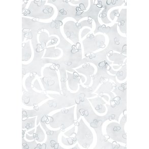 Transparent Pergament Papir Slv Hjerter A4/ 115g/ 5 Ark