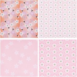 Origami - Foldepapir Kirsebr Blomst / Cherry Blossom 15x15 cm /70g / 50 Ark
