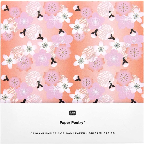 Origami - Foldepapir Kirsebr Blomst / Cherry Blossom 15x15 cm /70g / 50 Ark