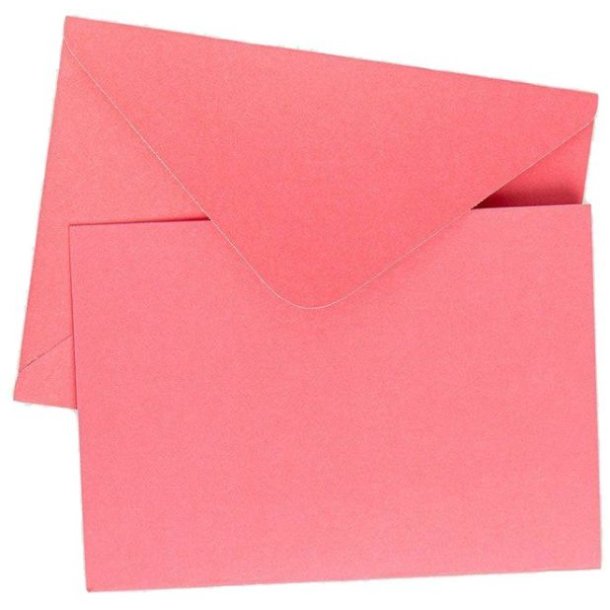 Kort &amp; Kuverter Rosa A6 10stk