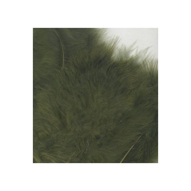 Fjer Marabou Oliven Grn - 2020445