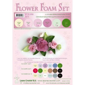 Leane Creatief Flower Foam 6 ass. ark Gammel Rosa A4 0,8mm 25.4988