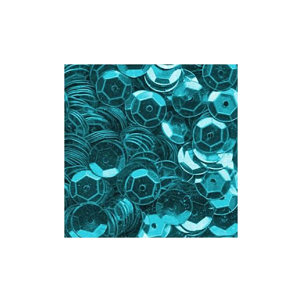 Pailletter 6mm 20g Turkis 2020236