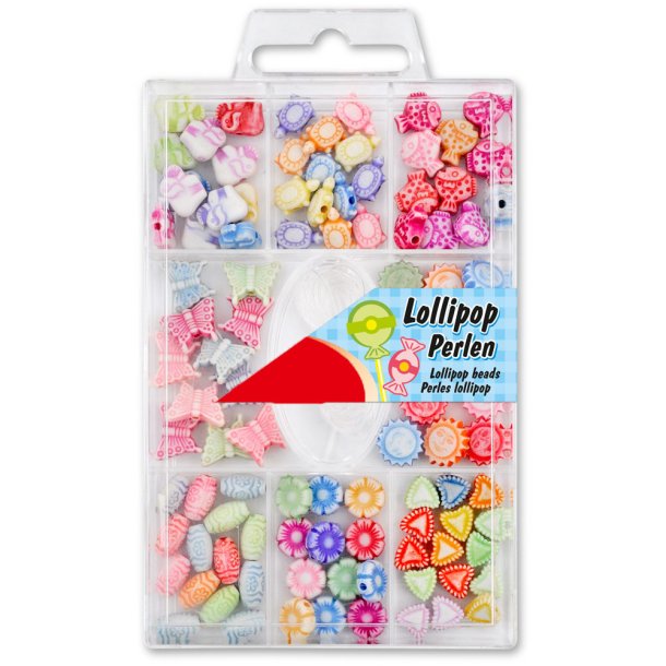 Perler Lollipop Sortiment Med Elastiksnor 17g