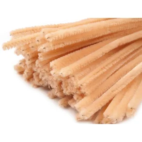 Piberenser/Chenille Lyse Brun - 6mm / 20 stk