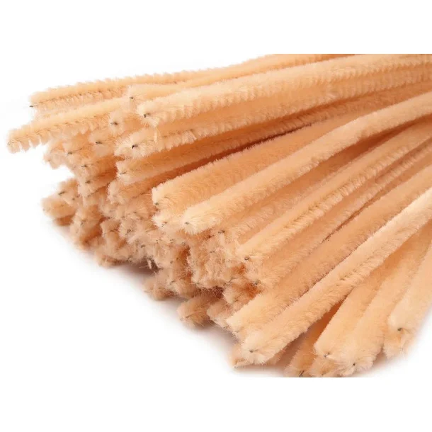 Piberenser/Chenille Lyse Brun - 6mm / 20 stk