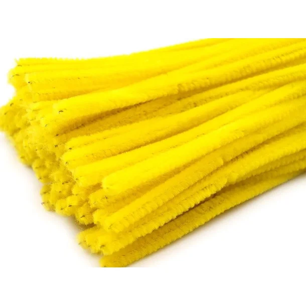  Piberenser/Chenille Gul - 6mm / 20 stk