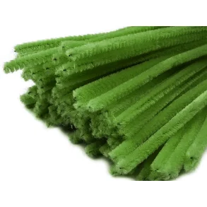 Piberenser/Chenille Mosgr�n - 6mm / 20 stk