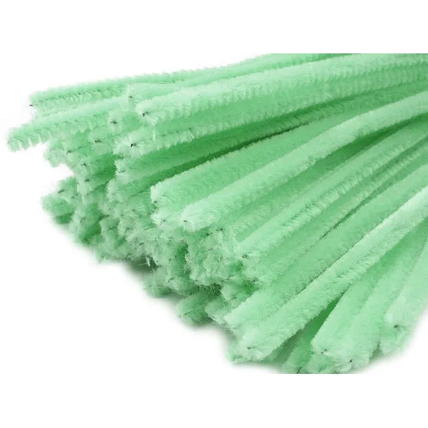 Piberenser/Chenille Mintgr�n - 6mm / 20 stk