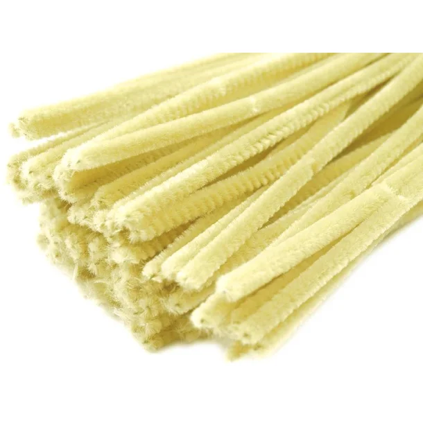 Piberenser/Chenille Lysegul - 6mm / 20 stk