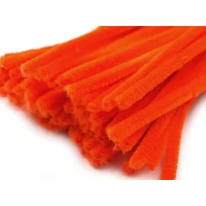 Piberenser/Chenille Orange - 6mm / 20 stk