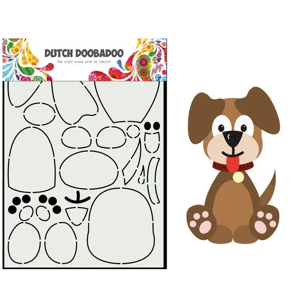 Stencil Plastik Tegneskabelon - Byg Selv Hund