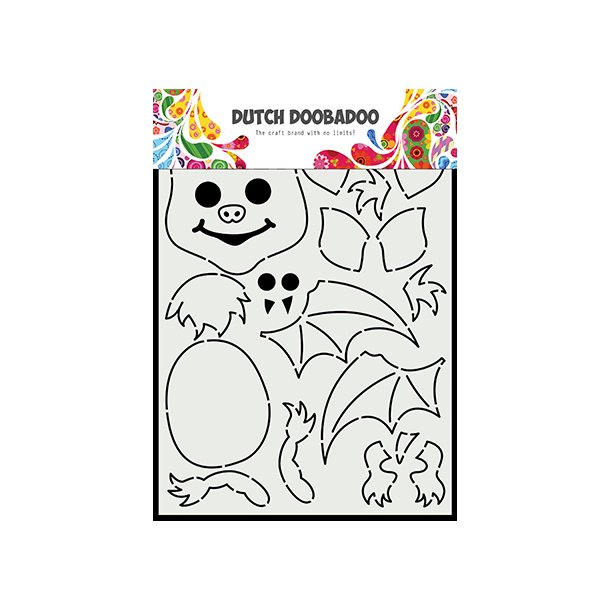 Stencil Plastik Tegneskabelon - Byg Selv Flagermus