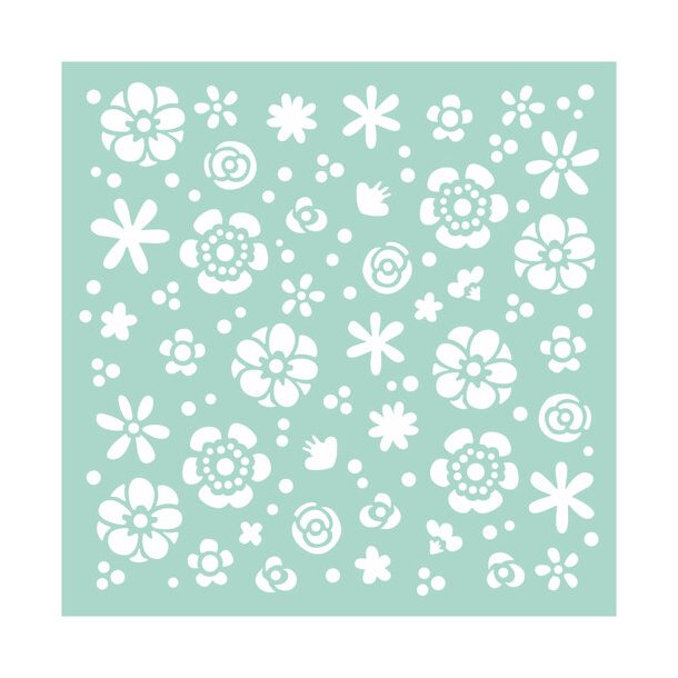Stencil Blomster