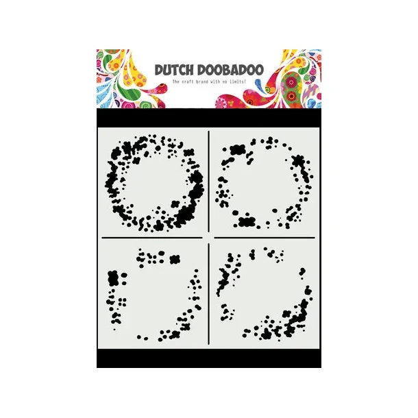 Stencil Plastik Tegneskabelon - Cirkler Grunge