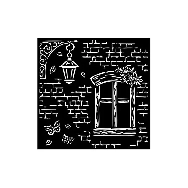 Stencil Plastik Tegneskabelon - Vindue