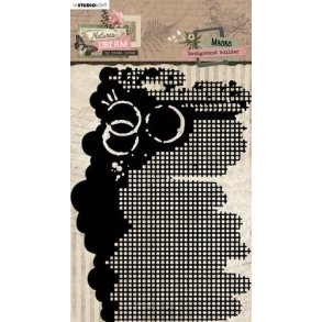 Stencil Plastik Tegneskabelon - Mixed Media Baggrund