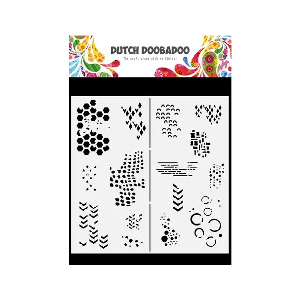 Stencil Plastik Tegneskabelon - Grunge