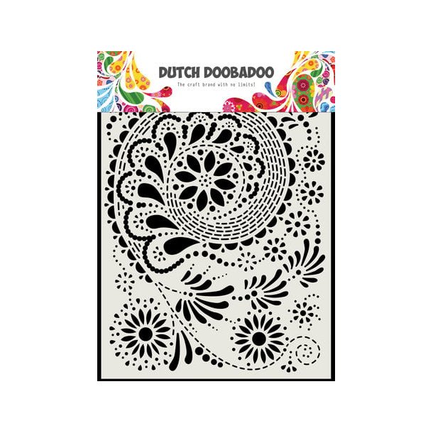 Stencil Plastik Tegneskabelon -  Paisley