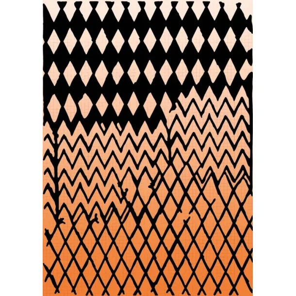 Stencil Tegne / Male Skabelon - Grunge Patterns Harlekin - 15 x 21 cm     