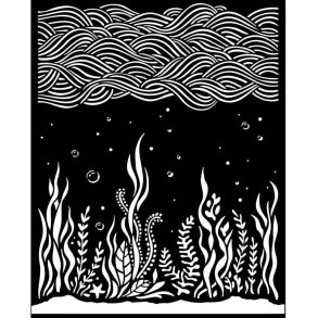 Stencil Tegne / Male Skabelon - Hav Koralrev - 20 x 25 cm   