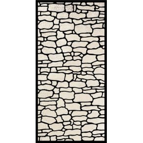 Stencil Tegne / Male Skabelon - Gamle Sten - 10.5 x 21 cm     