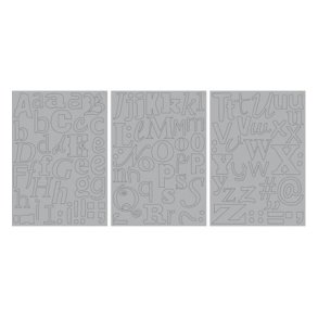 Stencil Tegne / Male Skabelon Selvkl�bende - Fancy Alfabet - 3 x A4