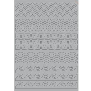 Stencil Tegne / Male Skabelon Selvkl�bende - Broders / Kanter - A4