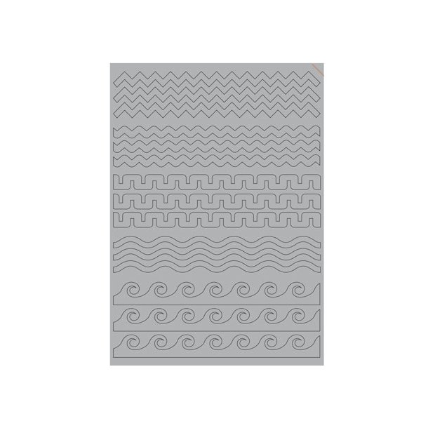 Stencil Tegne / Male Skabelon Selvkl�bende - Broders / Kanter - A4