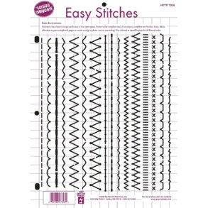 Stencil Tegne / Male Skabelon Easy Stitches - A4