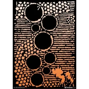 Stencil Tegne / Male Skabelon - Cirkler Grunge  - 15 x 21 cm     