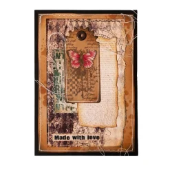 Stencil Tegne / Male Skabelon - Grunge Patterns Harlekin - 15 x 21 cm     