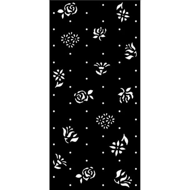 Stencil Tegne / Male Skabelon - Roser - 12 x 25 cm       