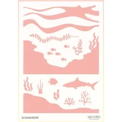 Stencil Tegne / Male Skabelon - Havlandskab - 15 x 21 cm     