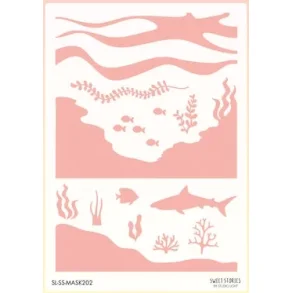 Stencil Tegne / Male Skabelon - Havlandskab - 15 x 21 cm     