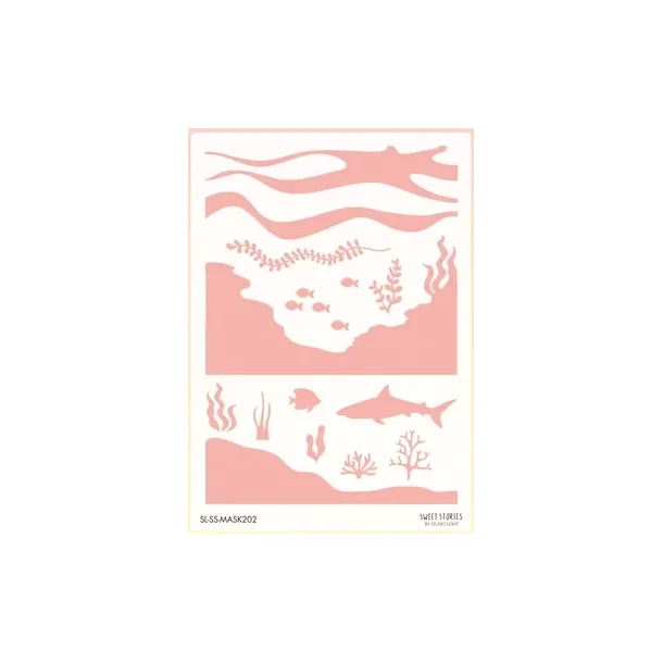 Stencil Tegne / Male Skabelon - Havlandskab - 15 x 21 cm     