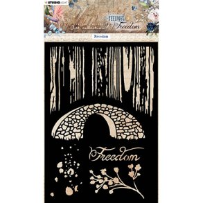 Stencil Tegne / Male Skabelon Freedom / Frihed - A5