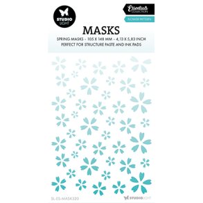 Stencil Tegne / Male Skabelon Blomster - A6