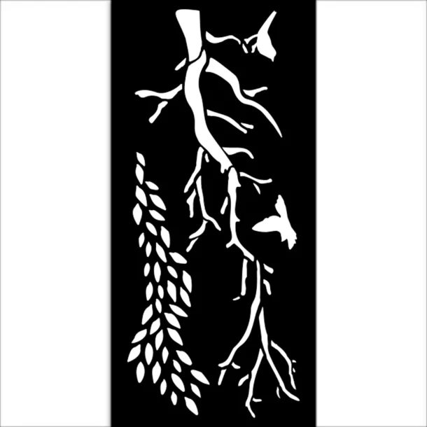 Stencil Tegne / Male Skabelon Grene - 12 x 25 cm