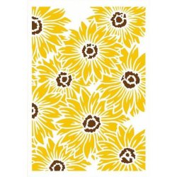Stencil Tegne / Male Skabelon - Sunflower Pattern / Solsikke  15 x 10.5 cm    