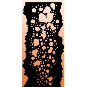 Stencil Tegne / Male Skabelon - Grunge Ripped and Stains - 10.5 x 21 cm     